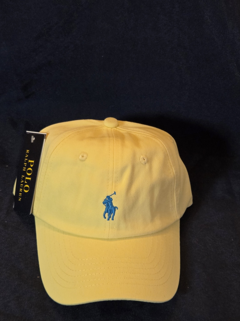 Polo Ralph Lauren Yellow Baseball Cap with Blue Pony Logo